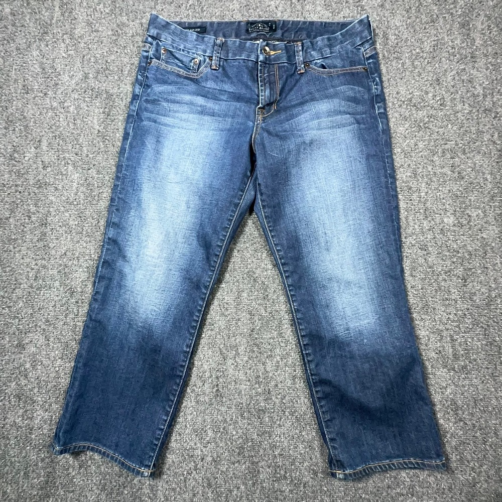 Lucky Brand Sweet Jean Crop Womens 12/31 Medium Wash Denim Blue Jeans 7W12029